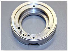 Medical instrument component made on multi axis lathe from 2024 aluminum.