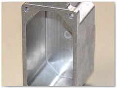 Motor cap machined complete from 6061 aluminum bar stock.