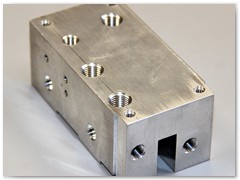 Medical instrument valve body.